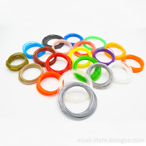 1.75mm Abs Led Filament Material 3D Pen Filament Refills For Sale